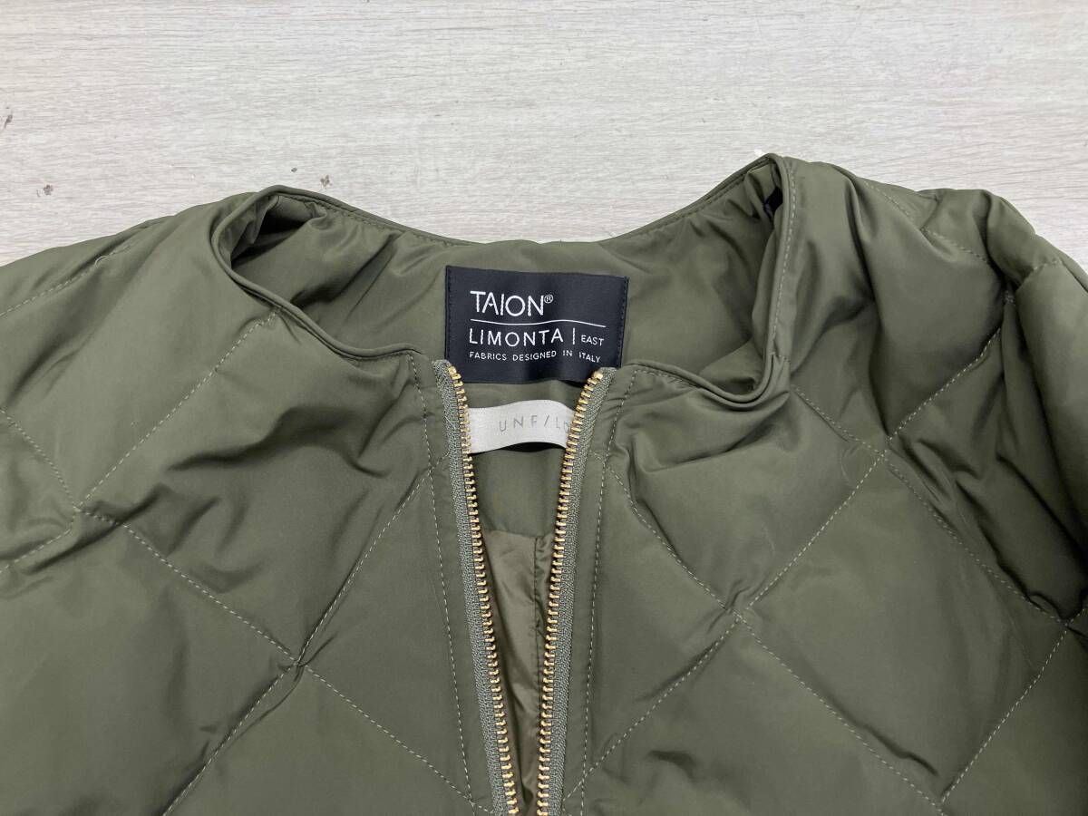 冬 TAION×UNFILO タイオン×アンフィーロ キルティングダウン カーキ
