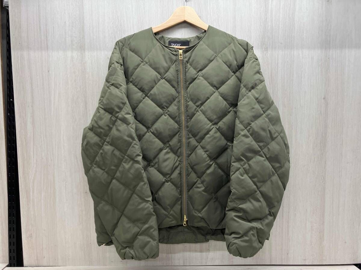 冬 TAION×UNFILO タイオン×アンフィーロ キルティングダウン カーキ