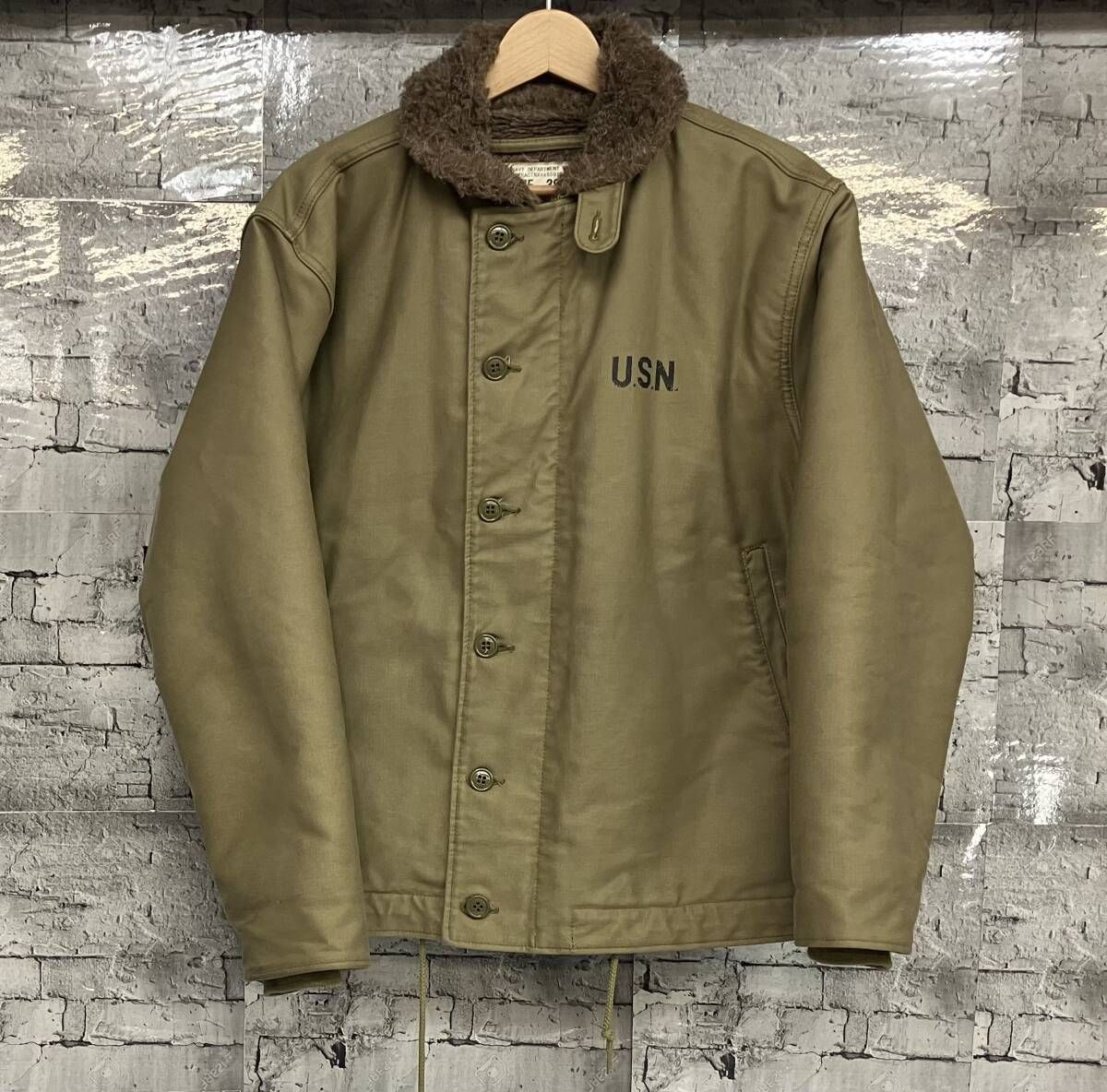 HOUSTON ヒューストン N-1 デッキジャケット サイズ38 カーキ - メルカリ