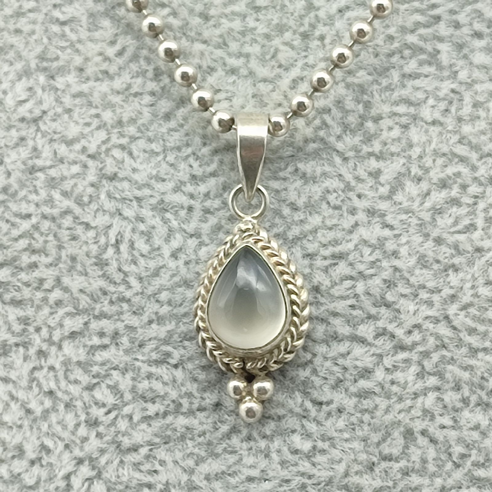 美品】ムーンストーンペンダントトップ SILVER シルバー925 2.9g 