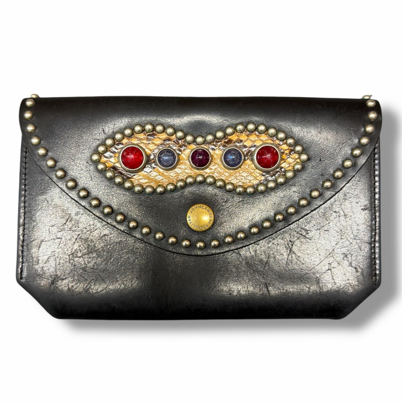 JOHN LAWRENCE SULLIVAN 18AW LEATHER WAIST STUDDED POUCH レザー