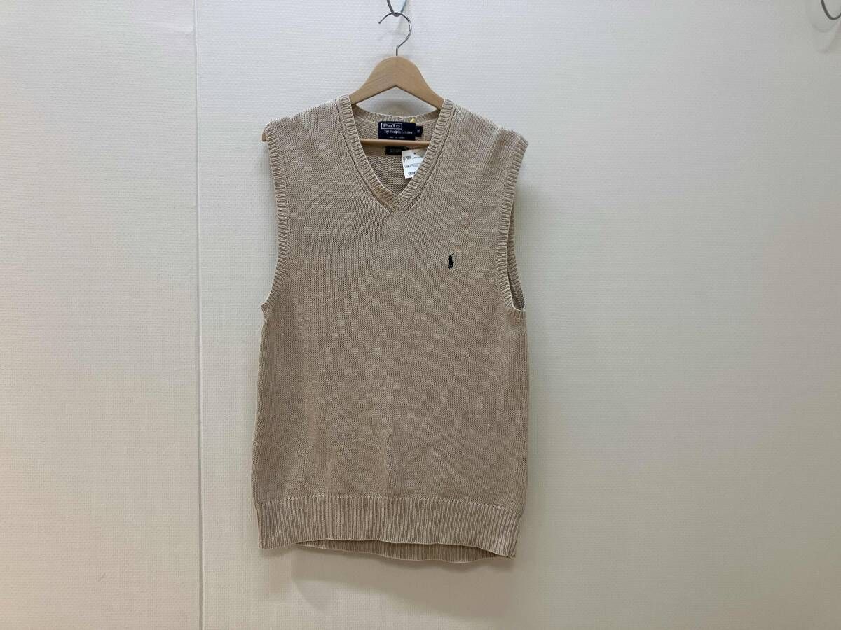 Polo Ralph Lauren ポロラルフローレン ニットベスト サイズM ベージュ 