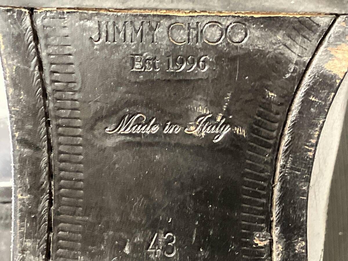 JIMMY CHOO ウィングチップブーツ サイズ43 ブラック ジミーチュウ 