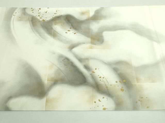 平和屋着物●極上　塩瀬　九寸開き名古屋帯　手描き　龍　金彩　逸品　DZAB3973kh6 平和屋着物○極上 塩瀬 九寸開き名古屋帯 手描き 龍 金彩 逸品