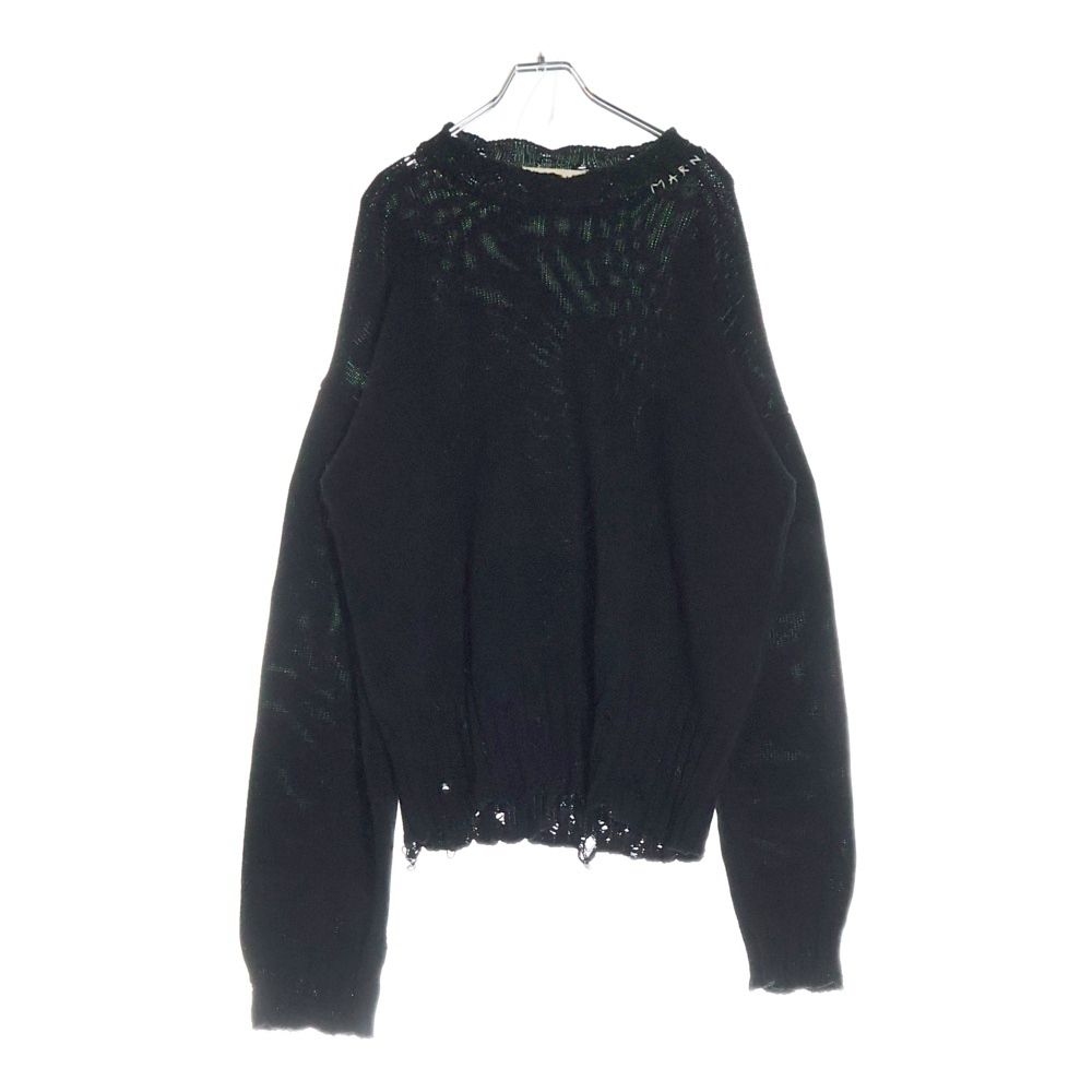 MARNI (マルニ) CREW NECK L/S SWEATER コットン ダメージ クルー 