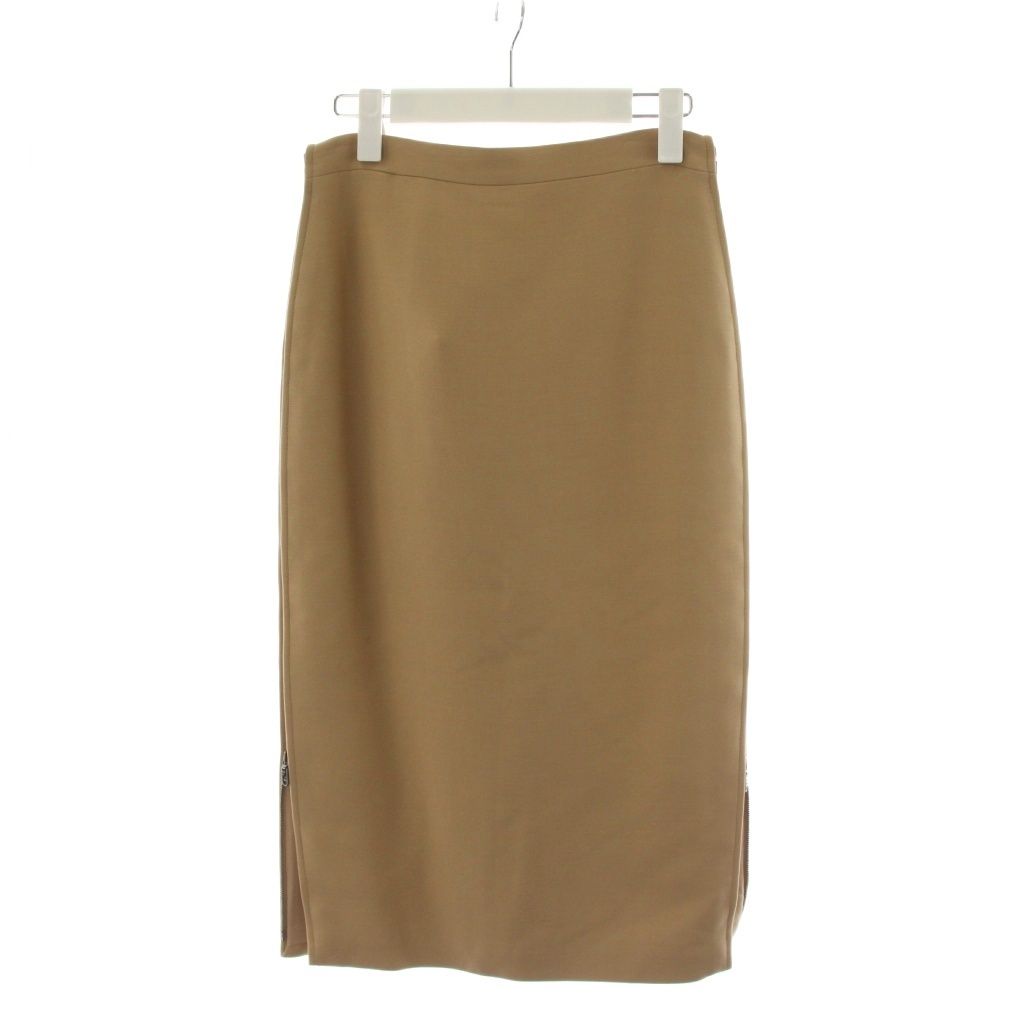 フェンディ FENDI タイトスカート ロング サイドジップ ウール シルク