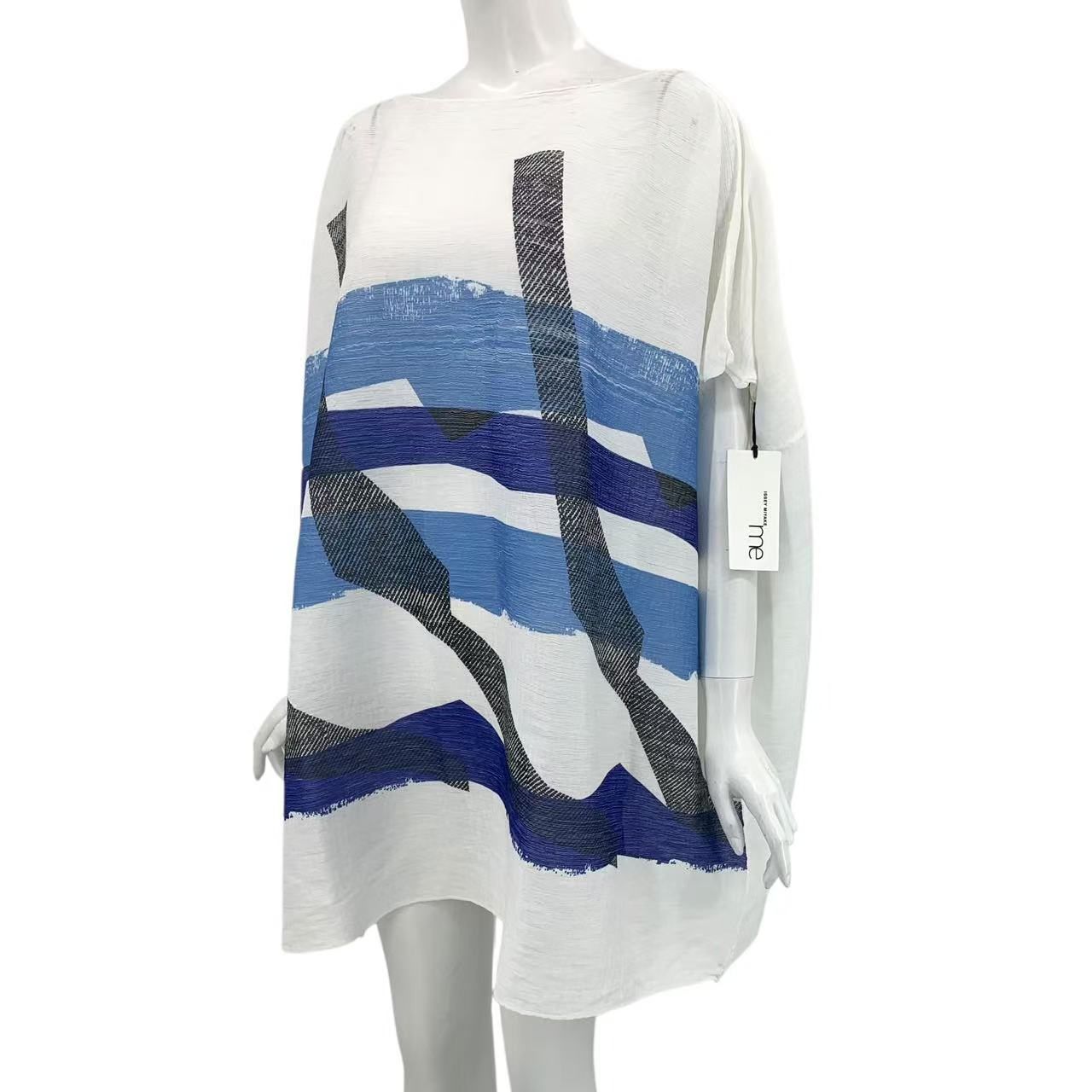 未使用品 me ISSEY MIYAKE ミー イッセイミヤケ ワンピース 総柄 