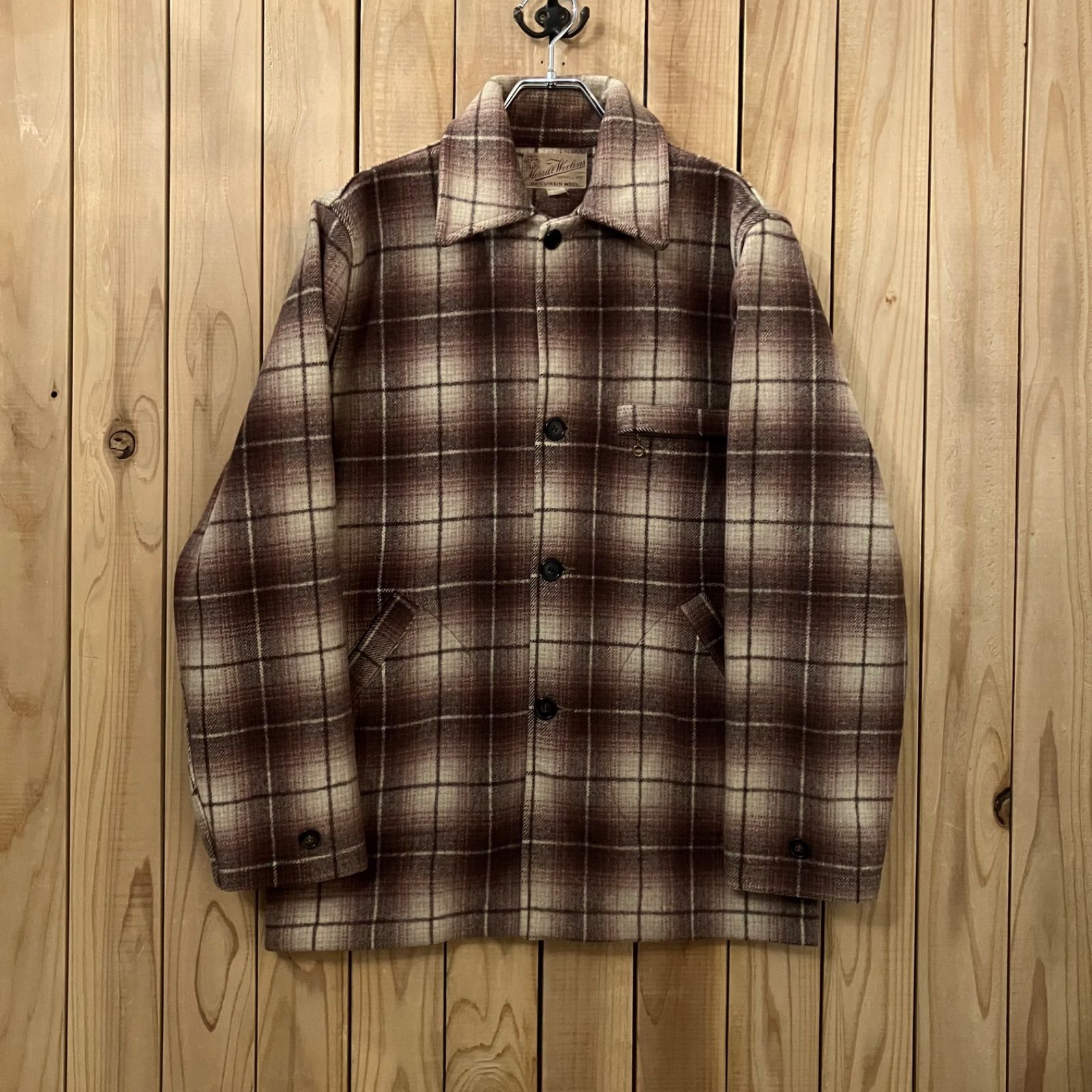 50s〜 Merrill Woolens / USA製 オンブレチェック ウールジャケット