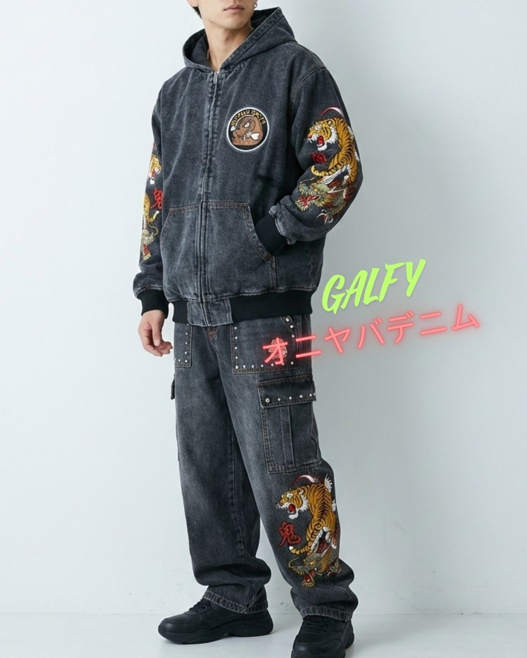 パーカー GALFY あさひや木更津 | 鬼YABAIデニムフーディパーカー 0 