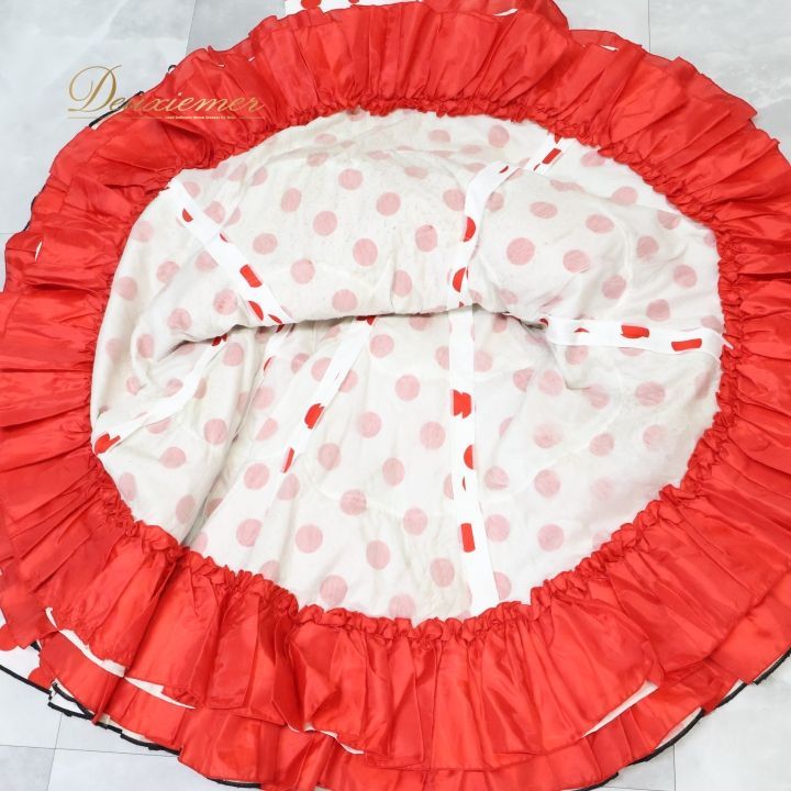 フラメンコ 衣装 ツーピース セットアップ ジュニア 子供 キッズ 水玉