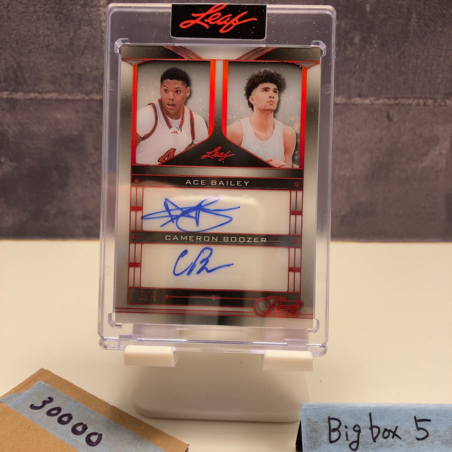 2023 Leaf Pearl Ace Bailey / Cameron Boozer 1/1 直筆サインカード 