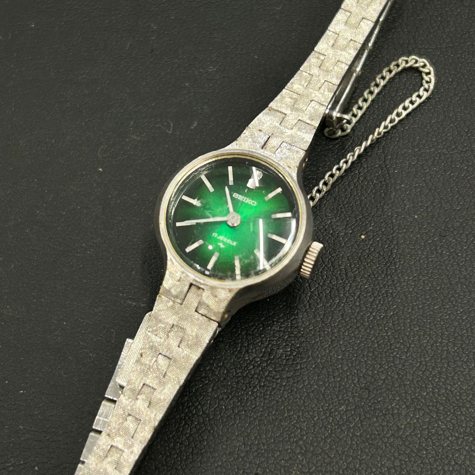 SEIKO セイコー グリーン文字盤 手巻きレディース腕時計 ヴィンテージ