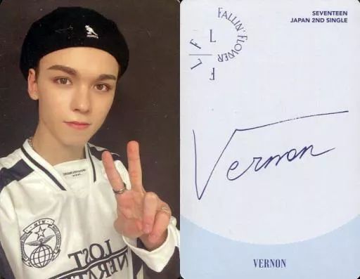 Vernon サイン入りカード seventeen 中古】コレクションカード(男性) SEVENTEEN/VERNON(バーノン)/裏面青