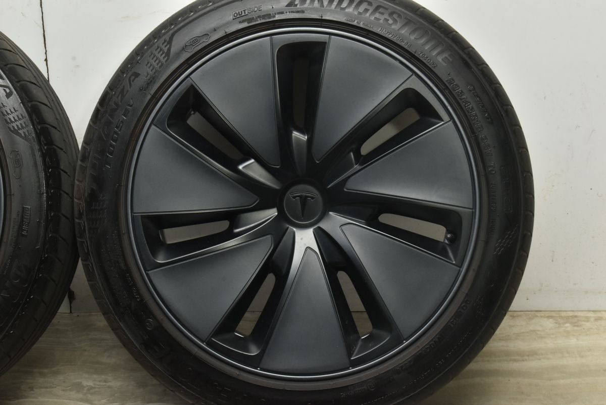 美品】テスラ モデル3 純正 18in 8.5J +38 PCD114.3 ブリヂストン