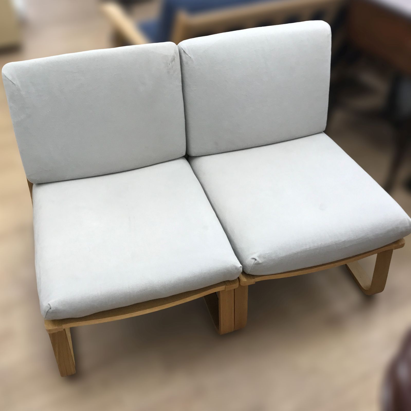 関東地域 販売 リユースのサカイ春日部店 無印 リビングでもダイニングでもつかえるソファチェア 2人掛け 管理0211-06