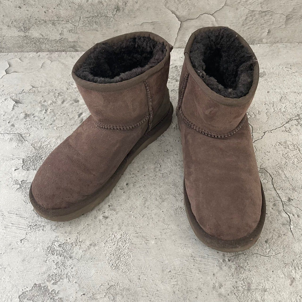 Extremely Beautiful UGG Agmouton Boots Short OZLAME Brown 24cm