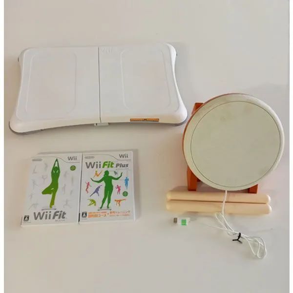 ジャンク品】Wii本体 Wii fit 周辺機器セット ソフト付き #m00151