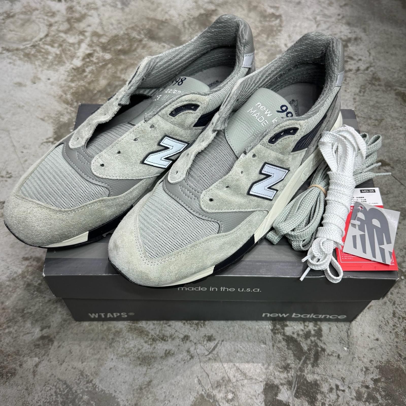 国内正規 New Balance × WTAPS 998 Gray コラボ スニーカー 