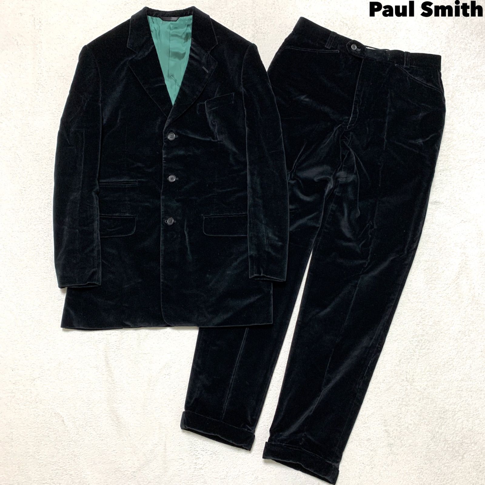 ポールスミス ベロア Smith ブラック Paul テーラード メンズ ベロア 