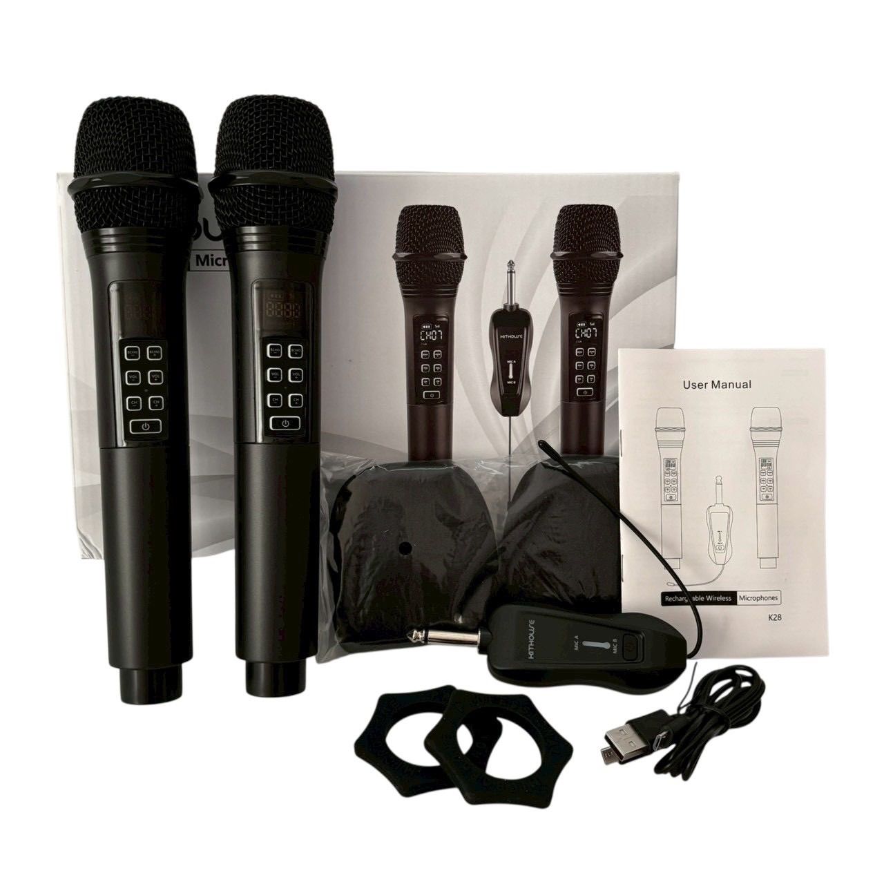 KITHOUSE Wireless Microphone K28 ワイヤレスマイク 2本セット 箱付き