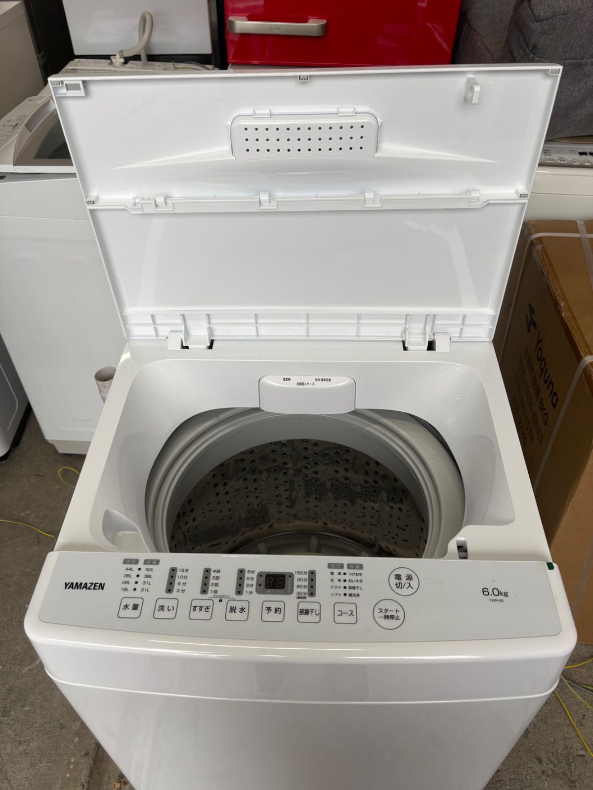 新品未使用箱不良山善 全自動洗濯機 6kg YWM-60(B) ブラック | ヤマダ