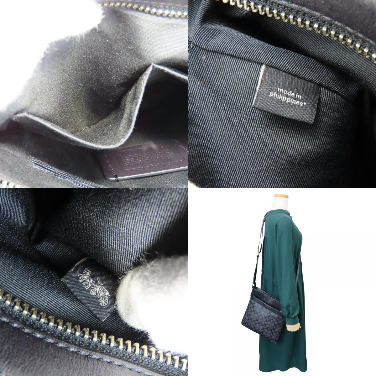 中古】 コーチ ショルダーバッグ シグネチャー F54781 PVC レザー 