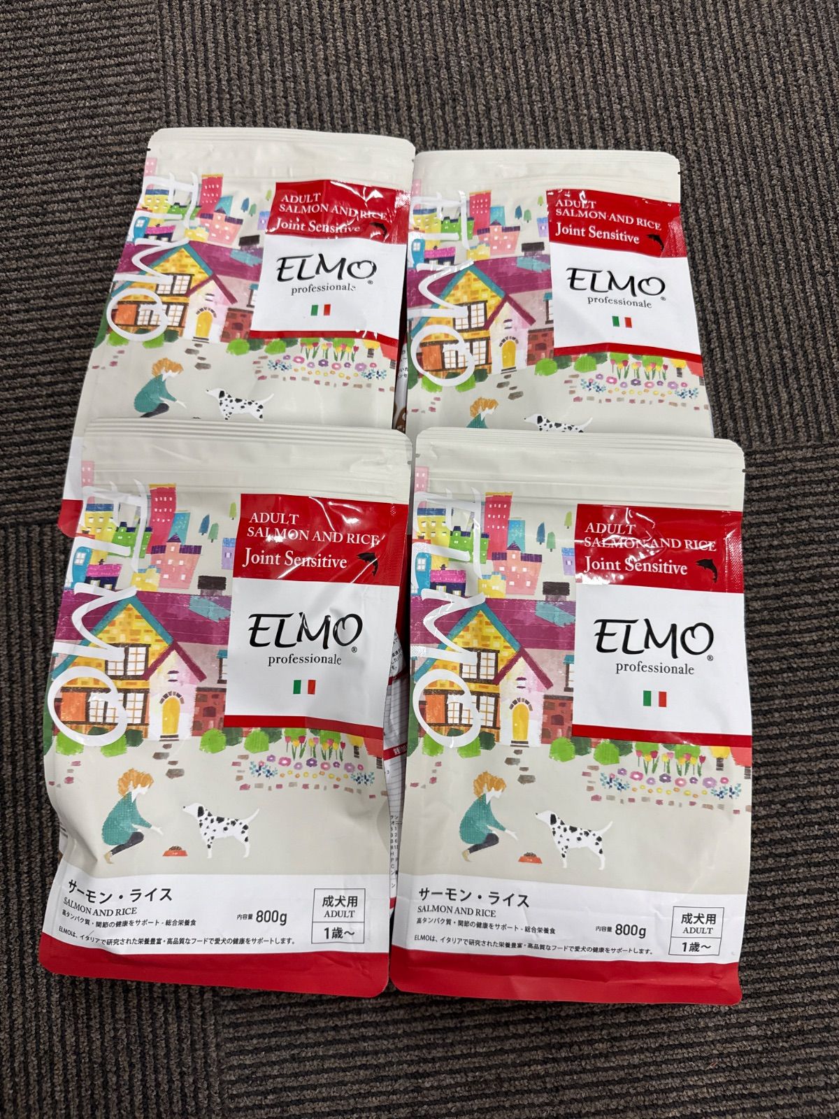 ELMO エルモ ドッグフード サーモン・ライス(800g×4袋) 2 送料無料（一