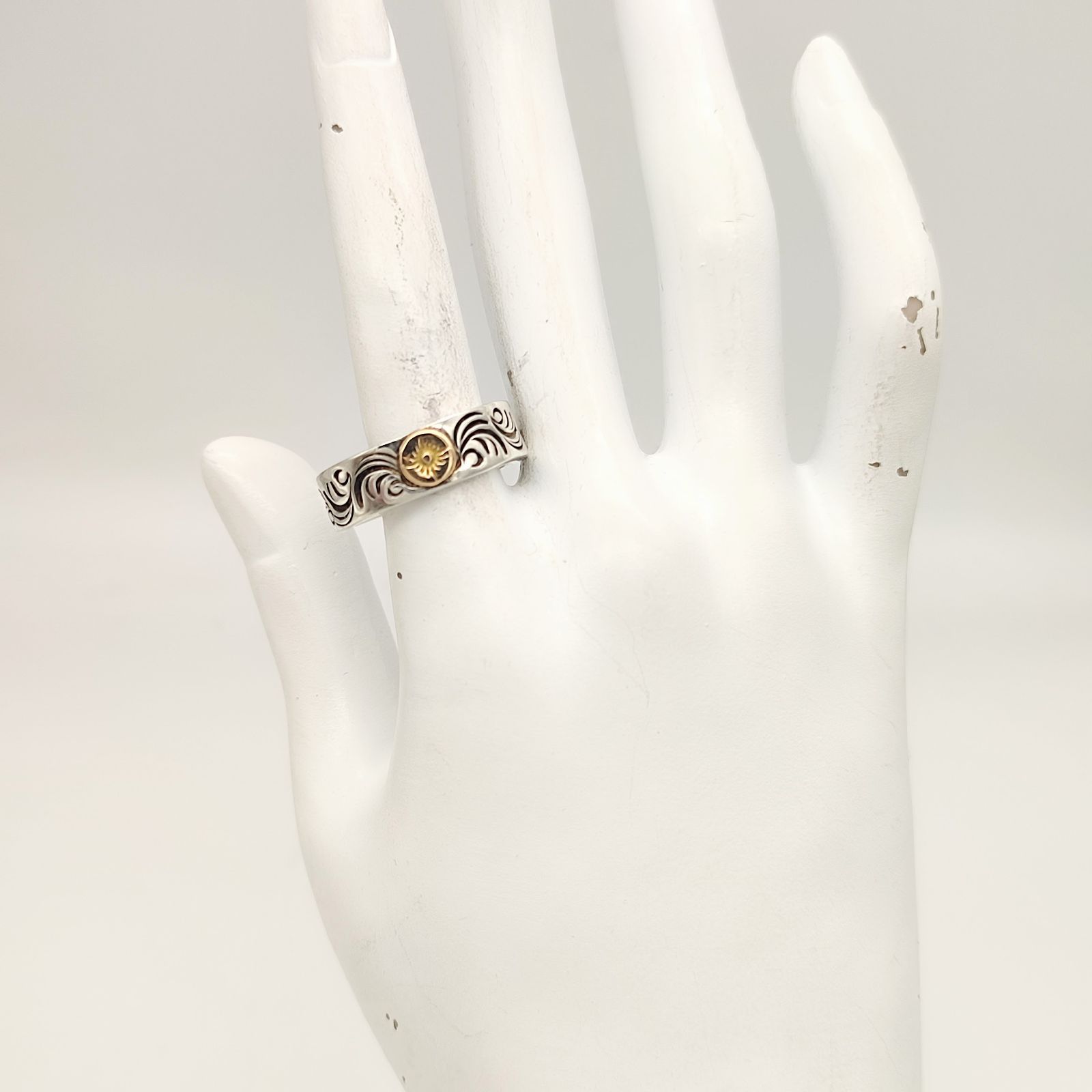 美品】ARIZONA FREEDOM アリゾナフリーダム 太陽神リング 唐草模様 K18