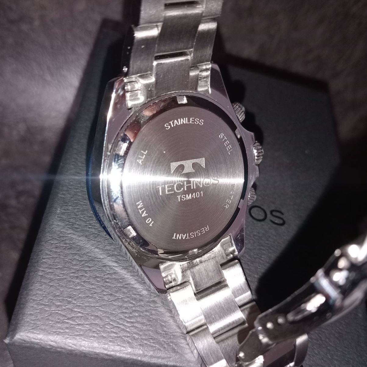 TECHNOS テクノス 腕時計 クロノグラフ TSM401 ブルー シルバー 