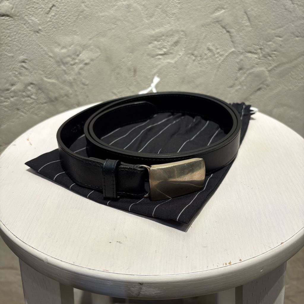 P.Ju0026Co. ピージェイアンドコー Leather Belt レザーベルト 110 ブラック【代官山B02】