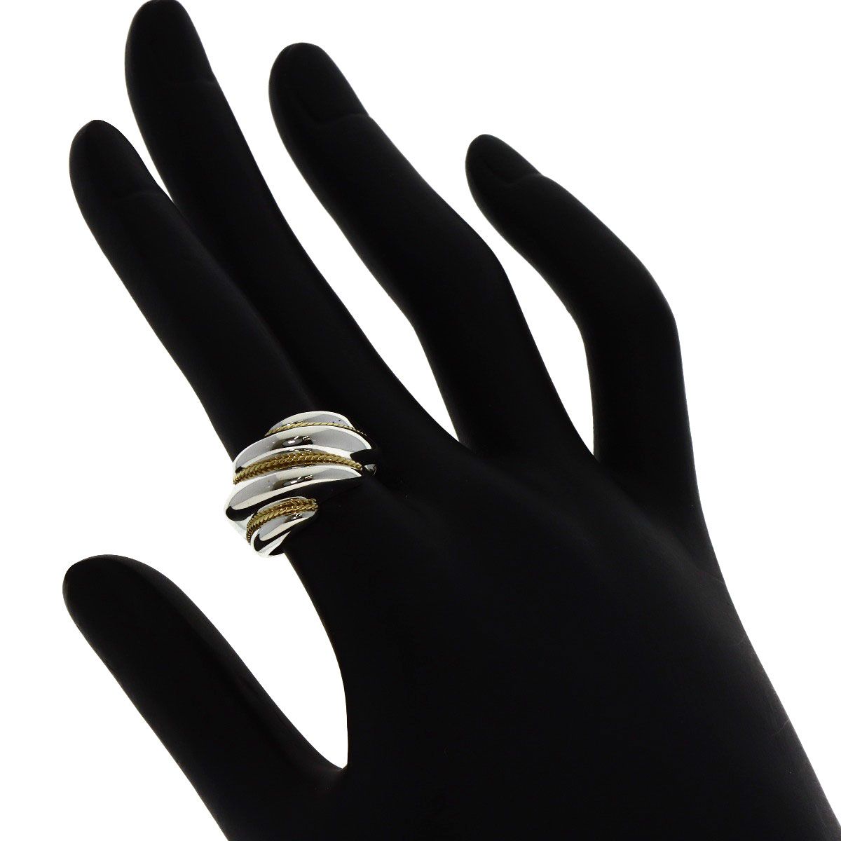 TIFFANY&Co. ティファニー ツイスト ロープ リング・指輪 SV K18YG 