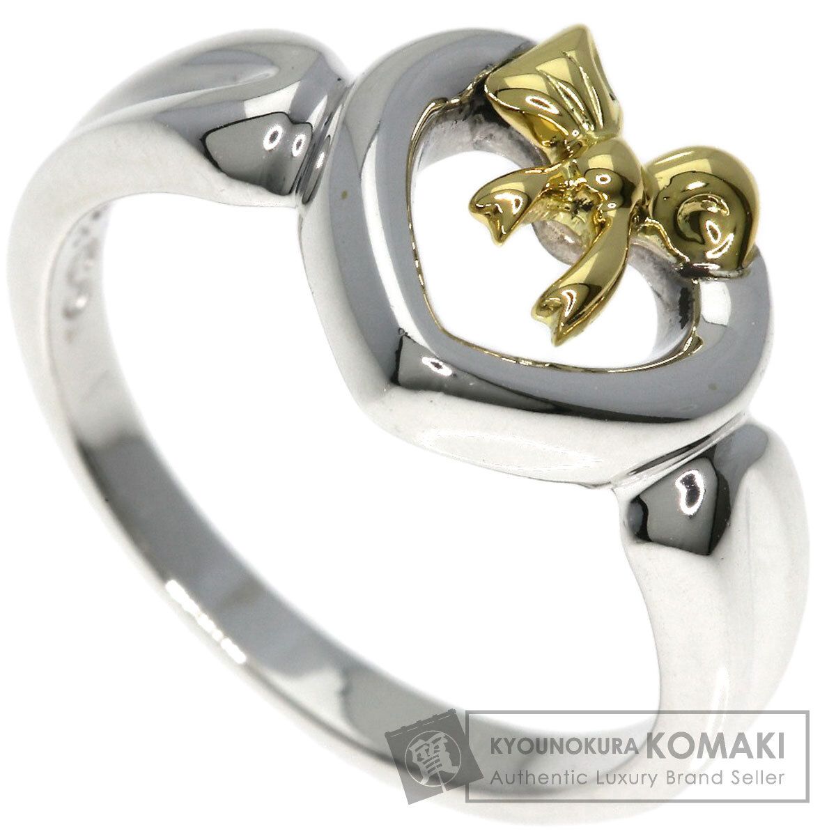 TIFFANY&Co. ティファニー ハートウィズボウ リング・指輪 SV K18YG 