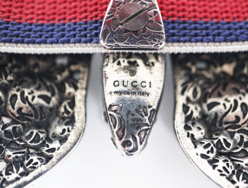 GUCCI グッチ バタフライ ラインストーン シルバー GP ブレスレット 