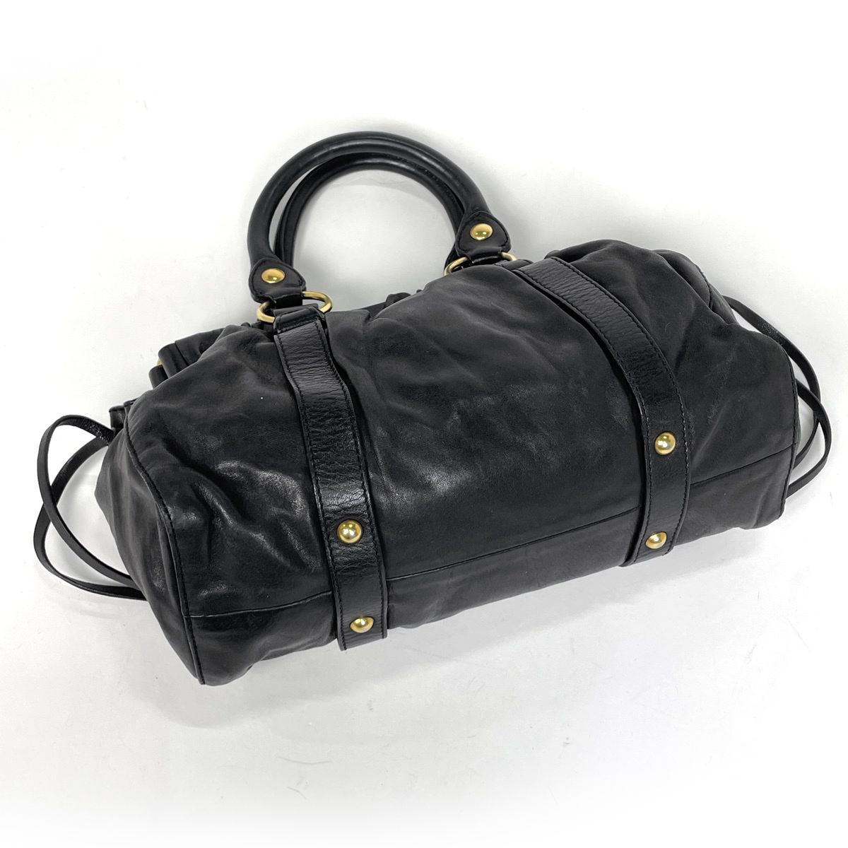 ミュウ ミュウ Miu Miu ロゴ ハンドバッグ 2WAY ショルダーバッグ 