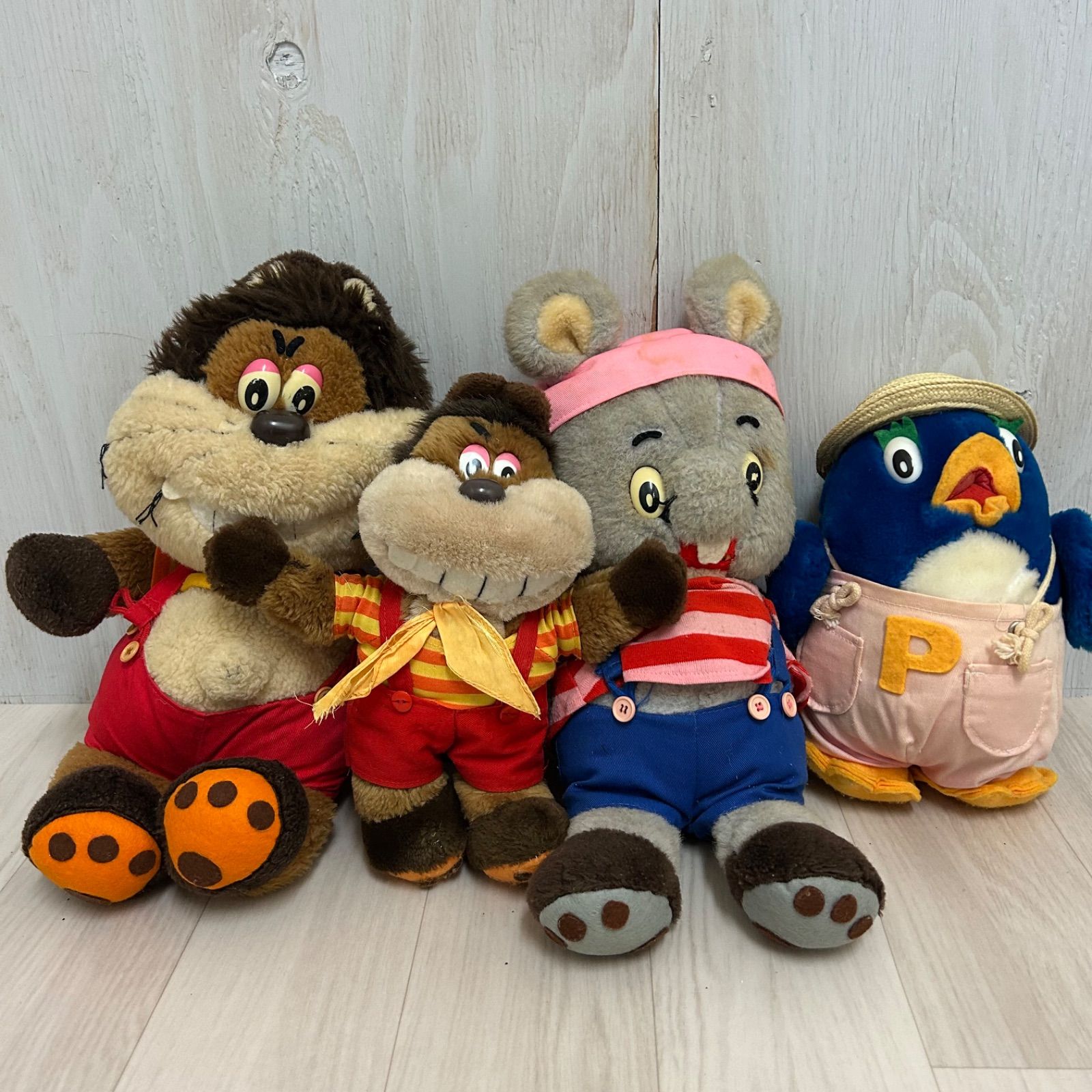 にこにこぷん ぬいぐるみ 4点セット じゃじゃ丸 ピッコロ ぽろり 昭和