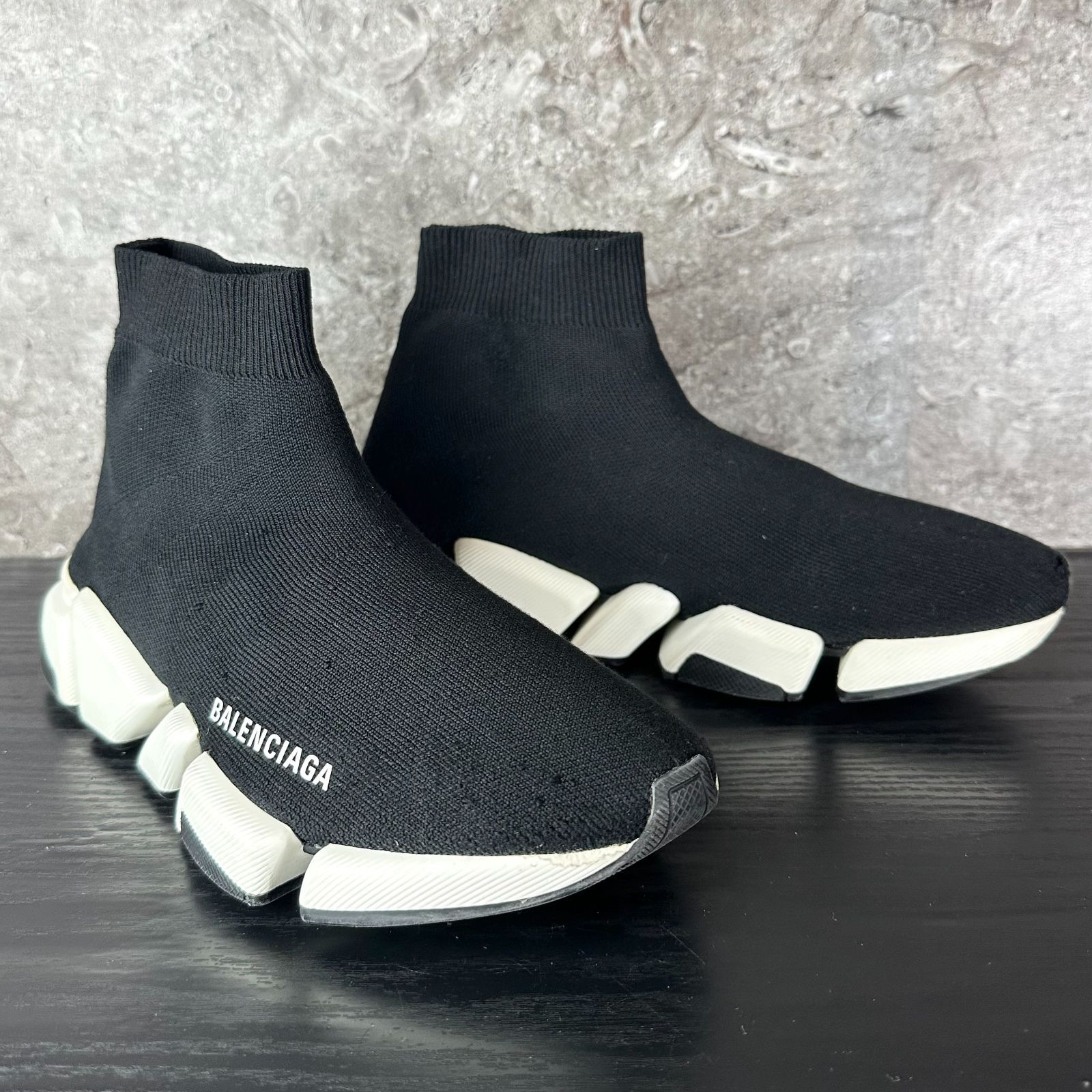 ケア済／清潔に整えたリユース靴】S654 BALENCIAGAバレンシアガ SPEED 