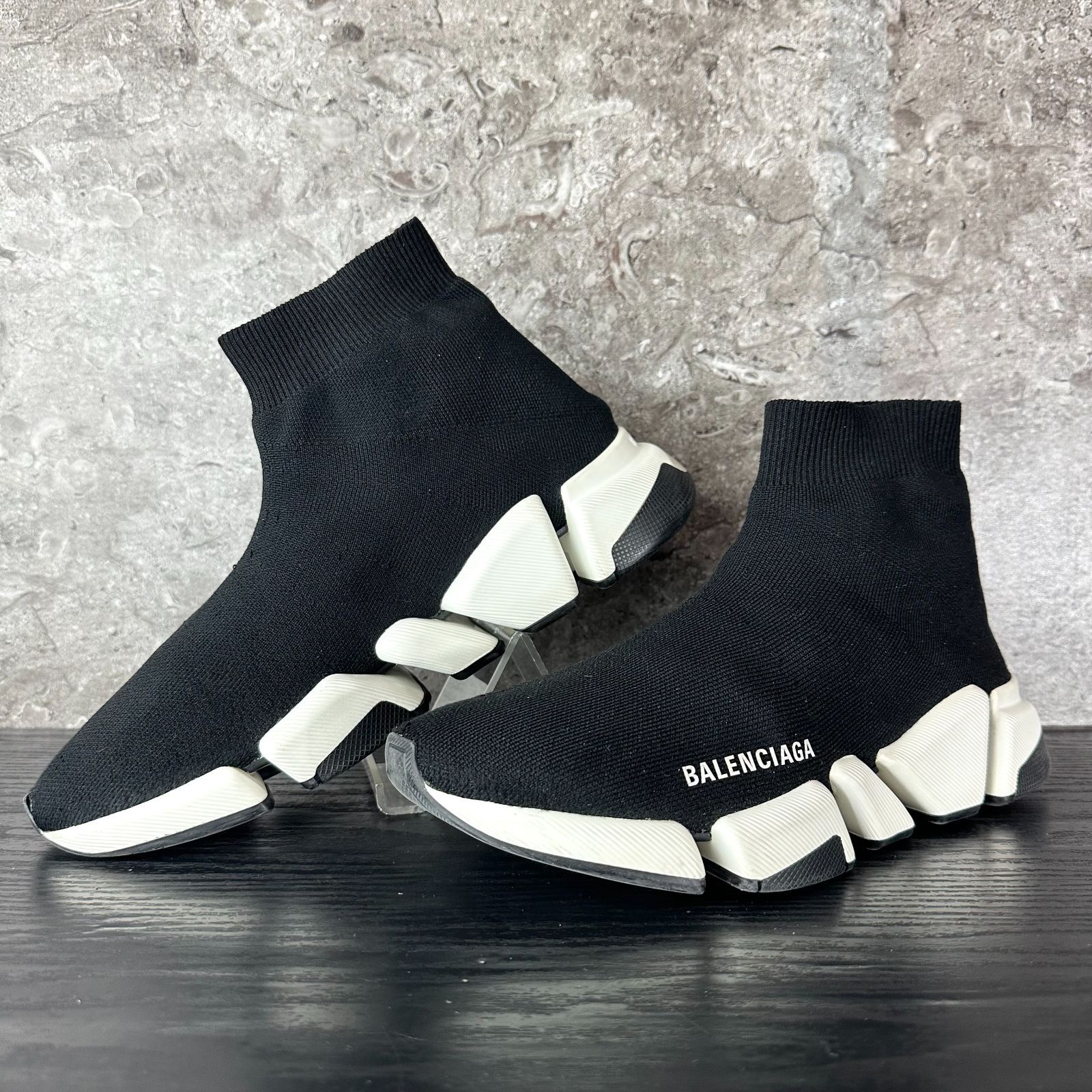 ケア済／清潔に整えたリユース靴】S654 BALENCIAGAバレンシアガ SPEED 