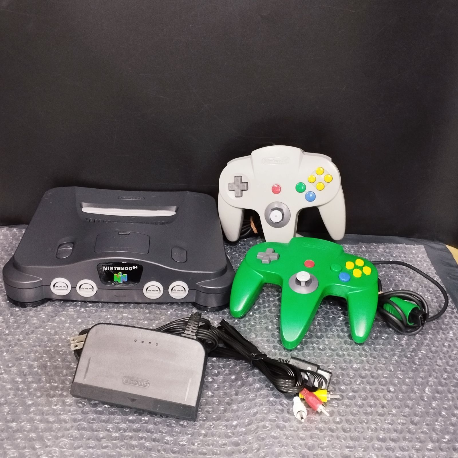 D8896】ニンテンドー64 本体セット コントローラー2個（グレー 