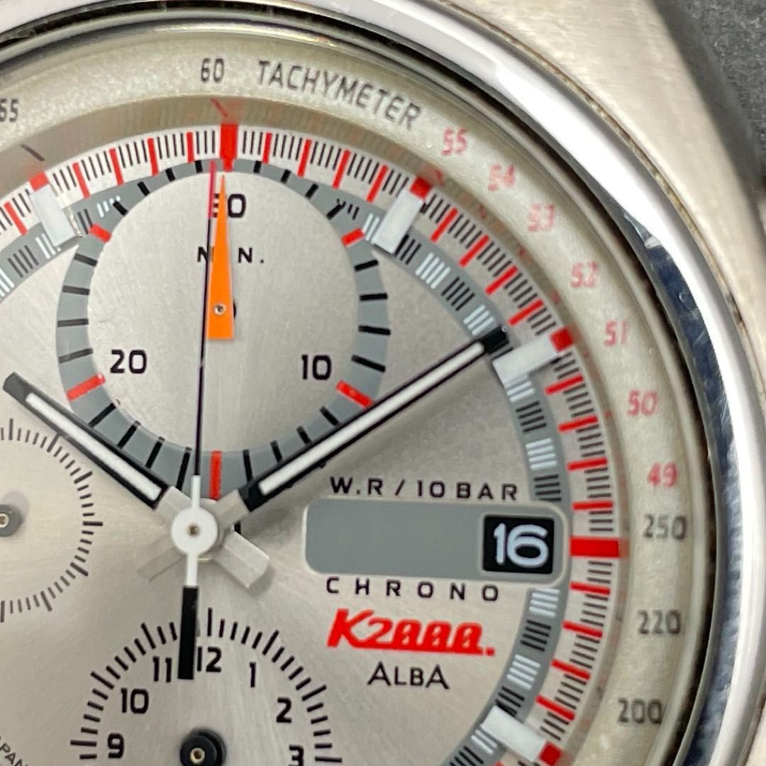 ALBA K2000 ラリークロノグラフ Y182-7C10 アラームクロノグラフ