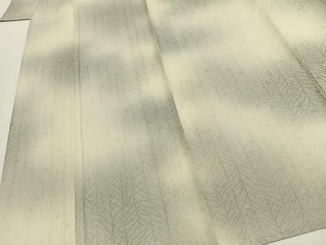 平和屋着物＊夏物　小紋　紗　草葉文　暈し染め　正絹　逸品　AABF5822fy 平和屋着物＊夏物 小紋 紗 草葉文 暈し染め 正絹 逸品 AABF5822fy