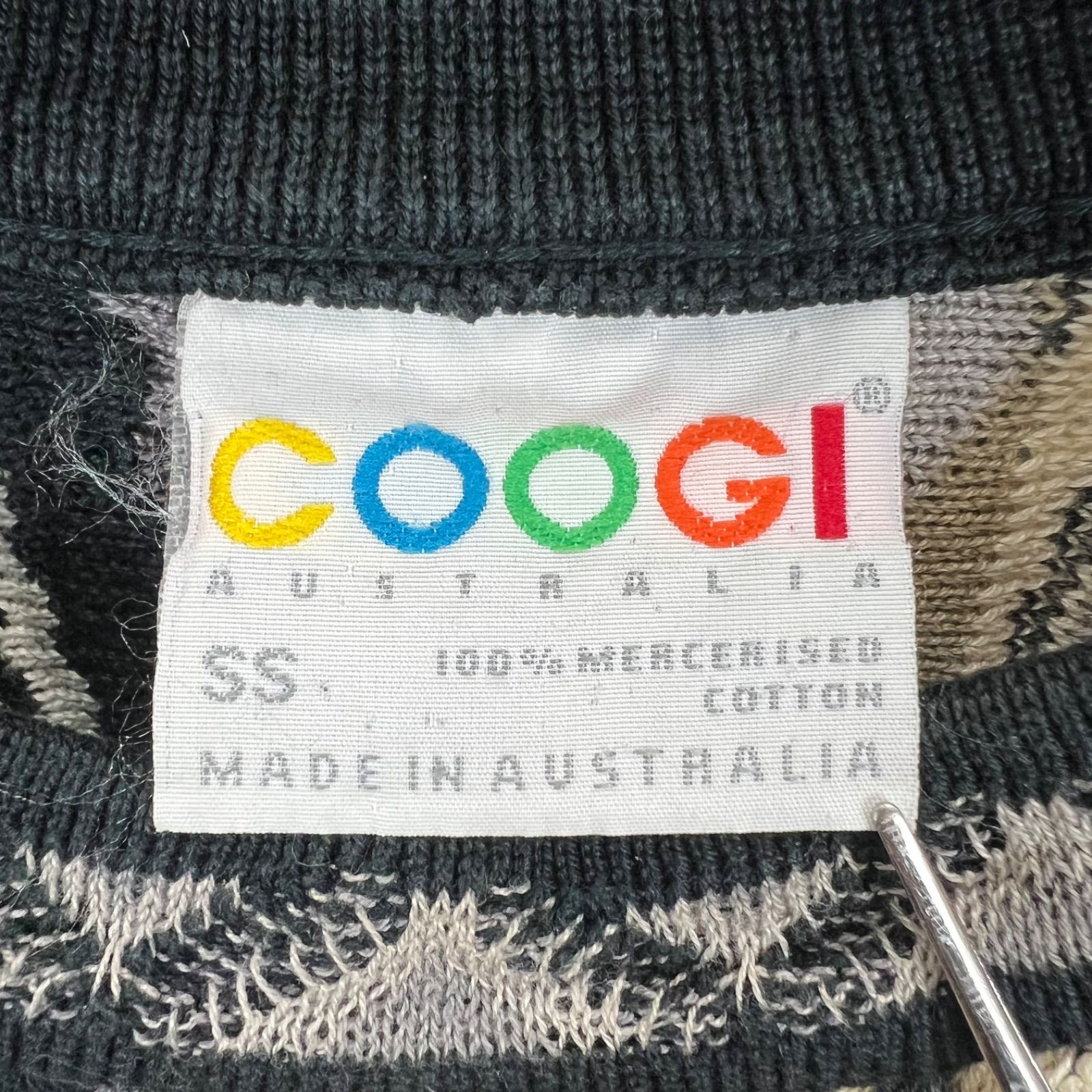 COOGI 90s OG vintage 3D cotton knit sweater SS クージー コットン 