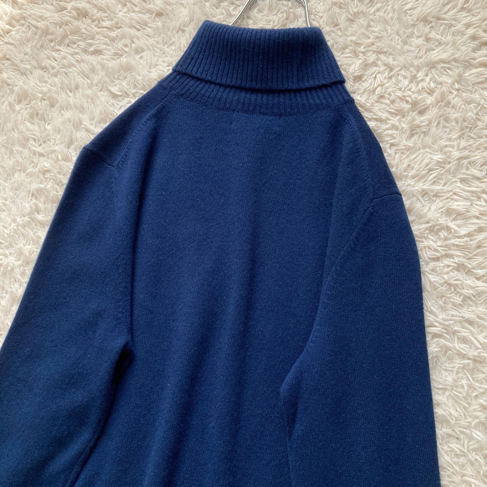 美品 ランズエンド LAND'S END カシミヤ100% タートルネック ニット