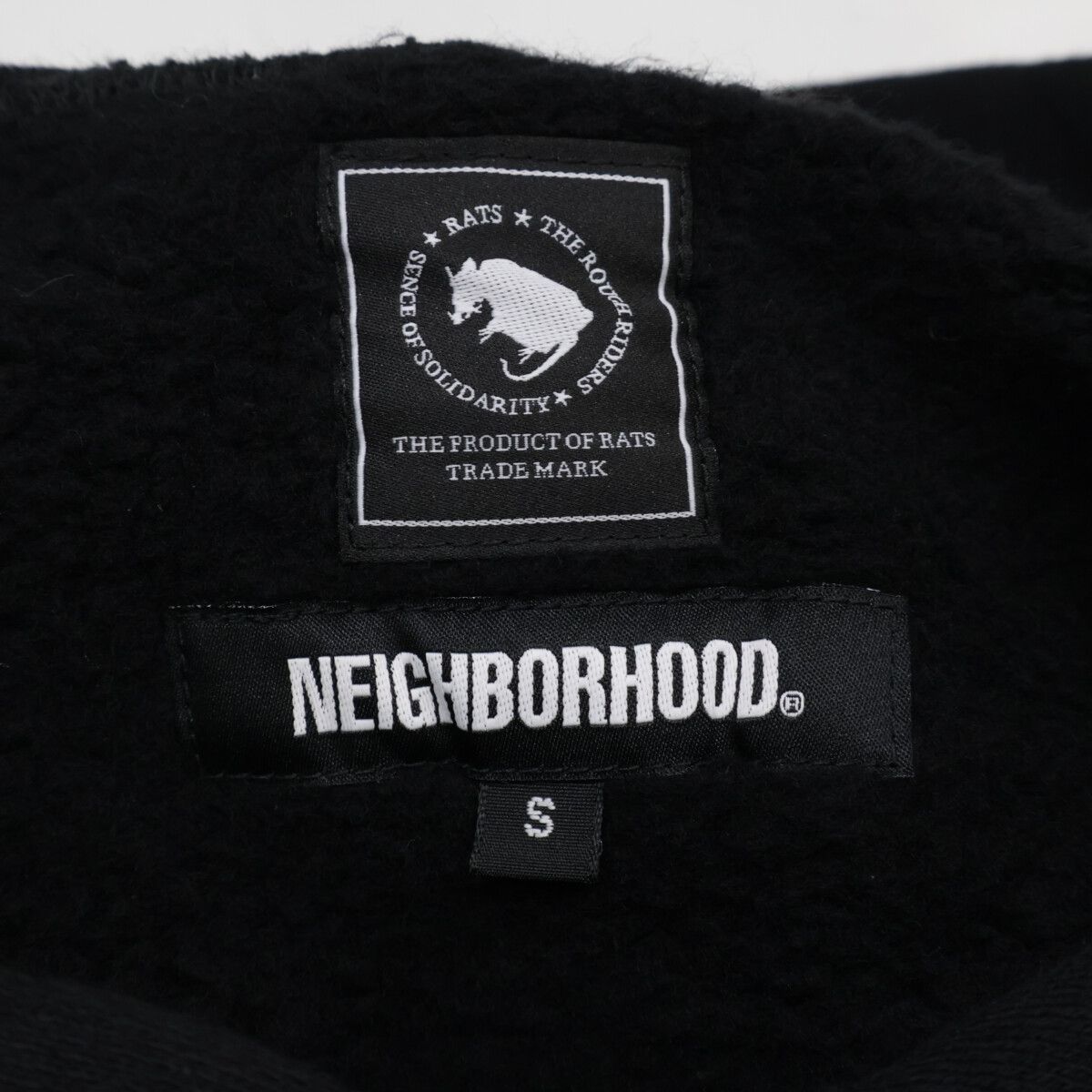 RATS ラッツ ×NEIGHBORHOOD 20周年記念 SPC-0104 ﾌﾞﾗｯｸ×ﾎﾜｲﾄ ｺｯﾄﾝ ﾌﾛﾝﾄ 