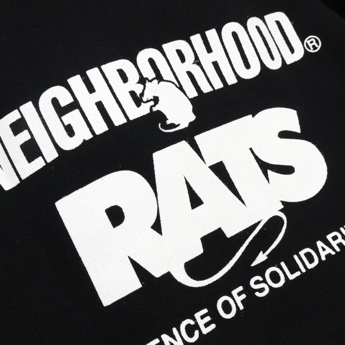 RATS ラッツ ×NEIGHBORHOOD 20周年記念 SPC-0104 ﾌﾞﾗｯｸ×ﾎﾜｲﾄ ｺｯﾄﾝ ﾌﾛﾝﾄ 