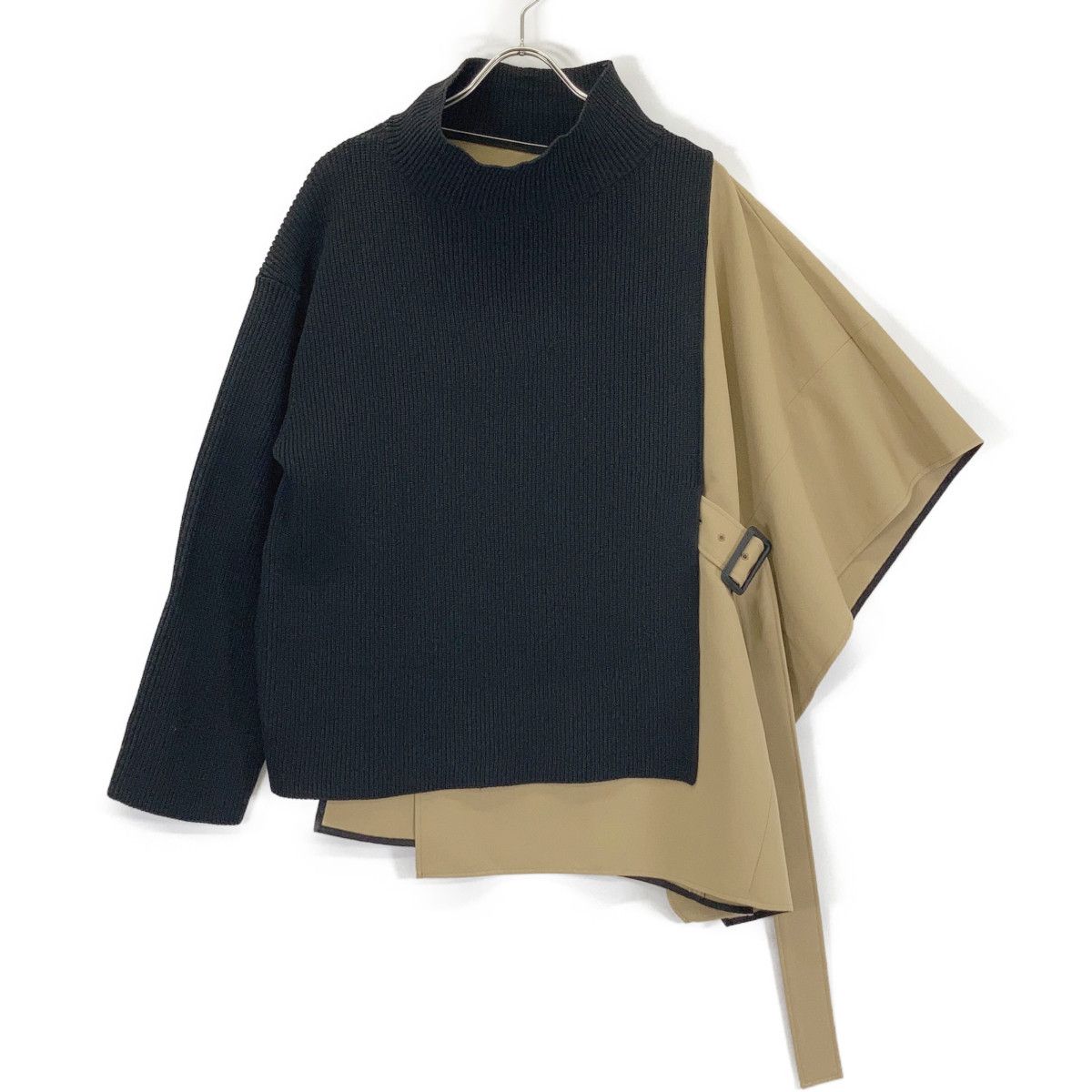 ADORE アドーア ﾌﾞﾗｯｸ×ｷｬﾒﾙ ﾆｯﾄﾄﾞｯｷﾝｸﾞﾄﾞﾗｲﾁﾉ ﾎﾟﾝﾁｮ風ﾆｯﾄ 38 - メルカリ