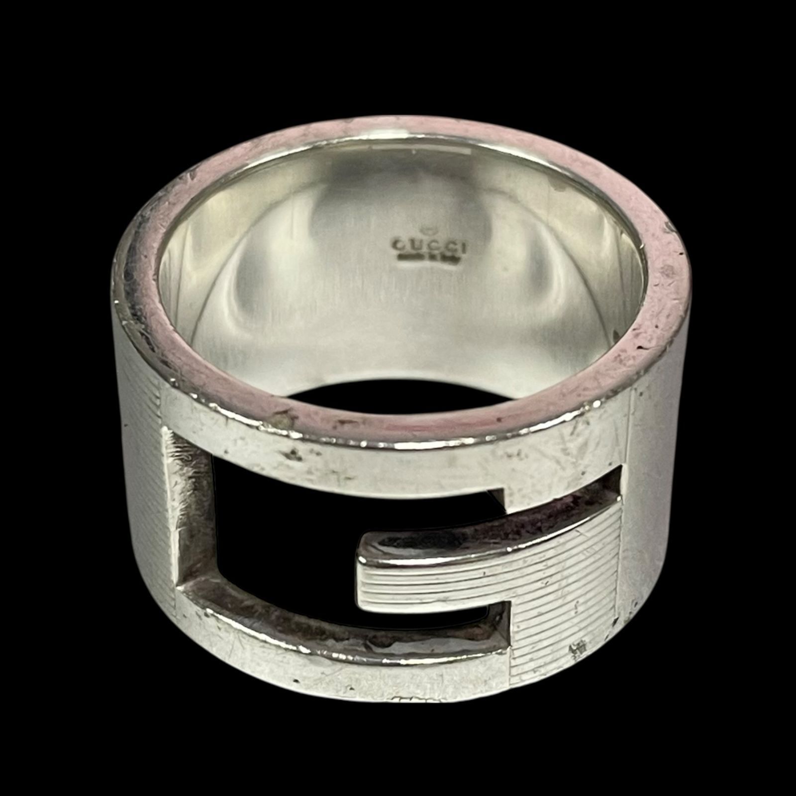 GUCCI グッチ メンズサイズ Gリング シルバー925 指輪 ジュエリー