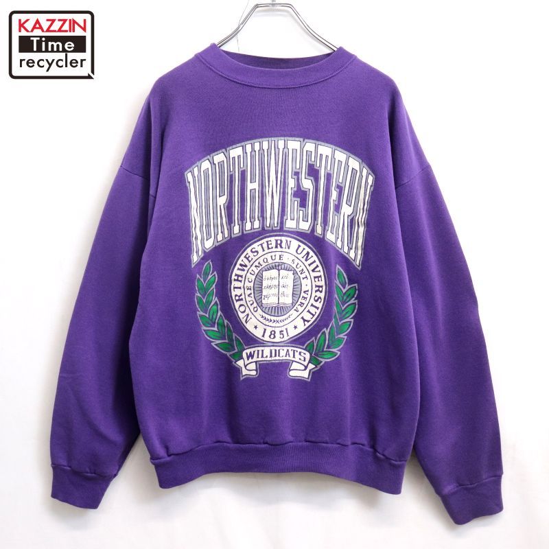 80s vintage TULTEX カレッジ プリント スウェット トレーナー メンズ