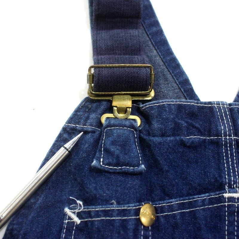 90s USA製 vintage Carhartt デニム オーバーオール メンズ 表記38×30