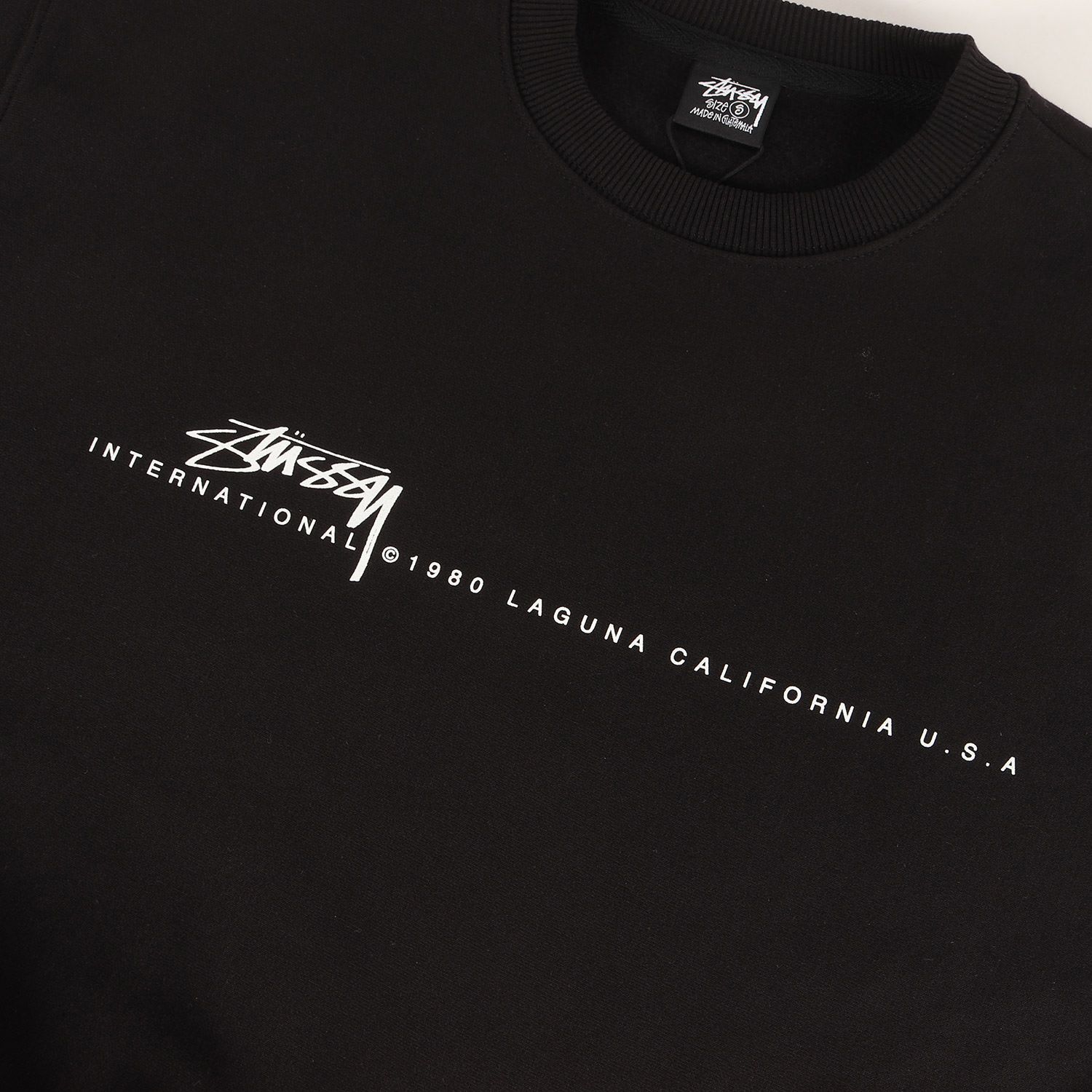 新品】STUSSY ステューシー スウェット ブラック 黒 サイズ:S | 25SS 