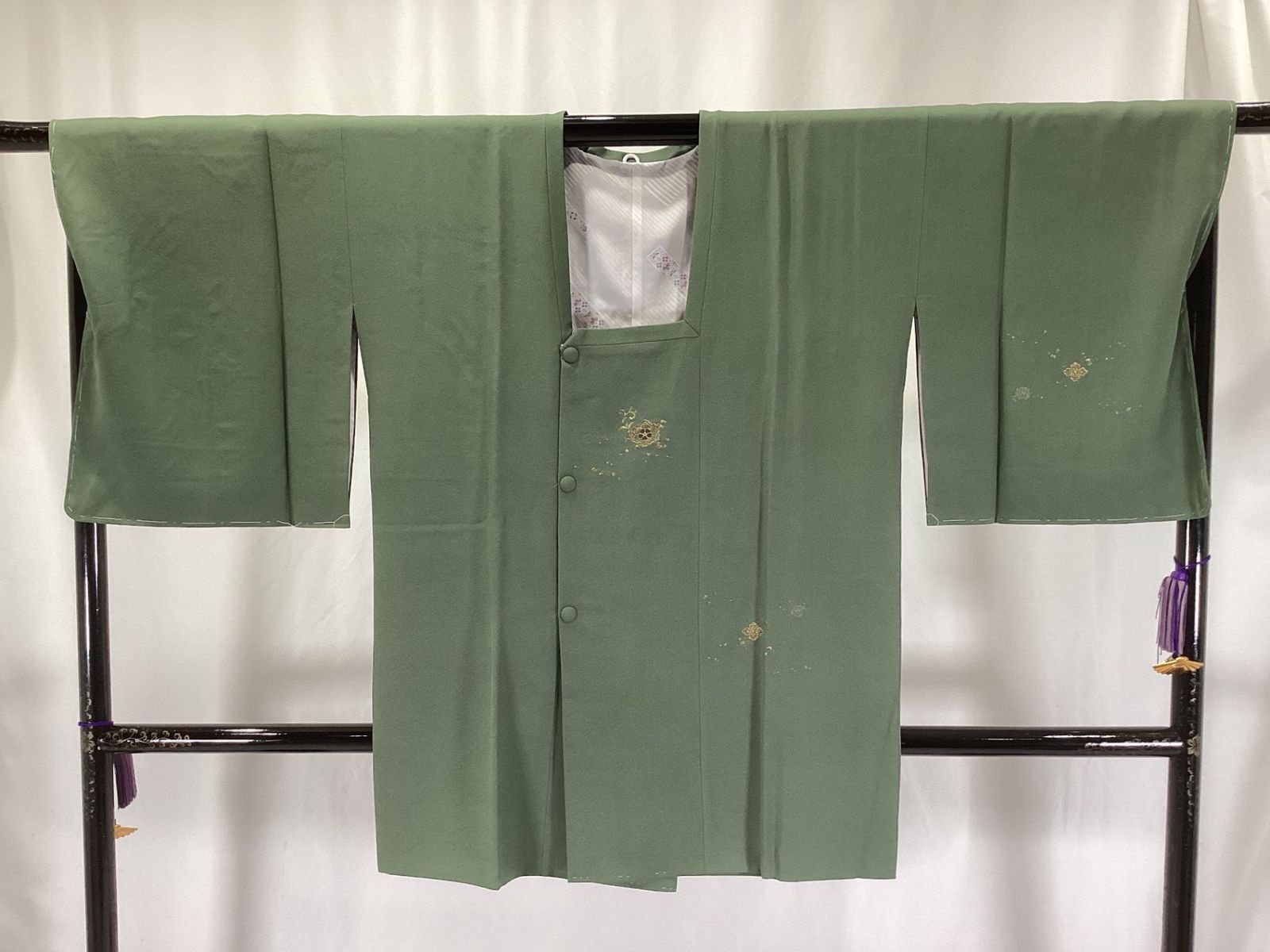 道行コート/未使用品/正絹/モスグリーン/美品/仕立上がり/12434 - メルカリ
